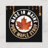 Staat Name MAPLE SYRUP GESCHÄFTSKARTE mit Tropfen Quadratische Visitenkarte (Vorderseite)