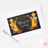 Staat Name Stapel und Datum SYRUP-ETIKETT Rechteckiger Aufkleber (Umschlag)