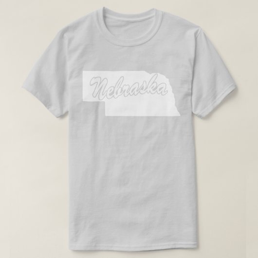 Staat Nebraska Form T - Shirt (Design vorne)
