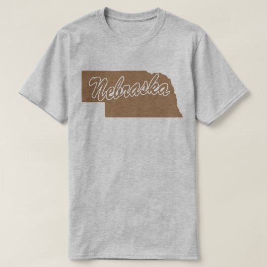 Staat Nebraska Form T - Shirt (Design vorne)