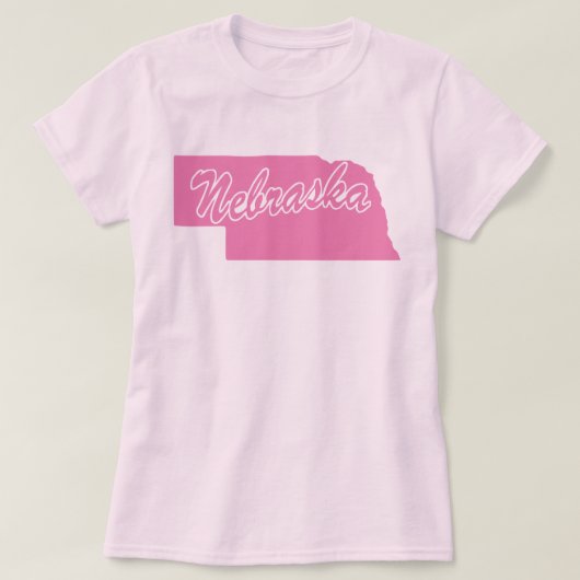 Staat Nebraska Form T - Shirt (Design vorne)