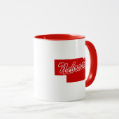Staat Nebraska formen rote Tasse (VorderseiteRechts)