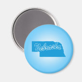 Staat Nebraska Magnet (Vorderseite/Rückseite)