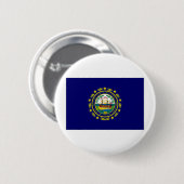 Staat-New Hampshire-Flagge Button (Vorne & Hinten)