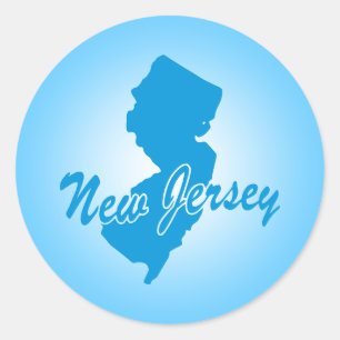 Staat New Jersey Classic Round Sticker