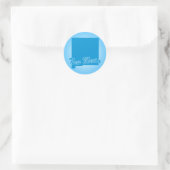 Staat New Mexico Classic Round Aufkleber (Tasche)