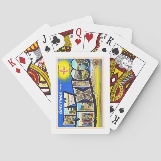Staat New Mexico NM Großer Brief Postkarte 2 Spielkarten (Rückseite)