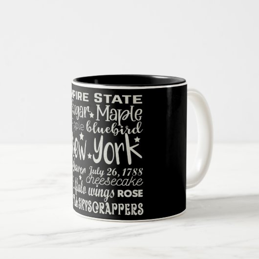 Staat/New York Zwei-Tone-Kaffee-Tasse Zweifarbige Tasse (VorderseiteRechts)
