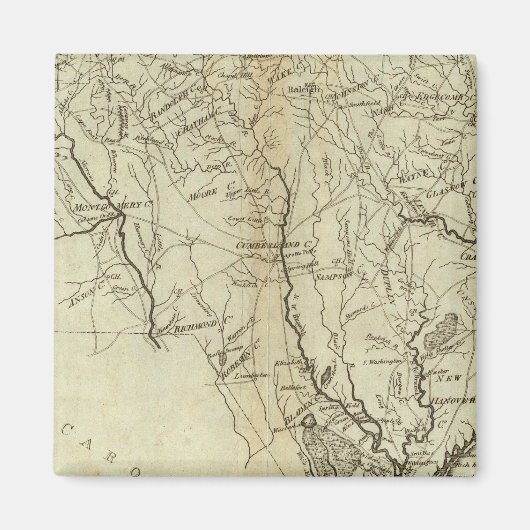 Staat North Carolina 2 Magnet (Vorne)