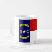 Staat-North Carolina-Flagge Kaffeetasse (Vorderseite Links)