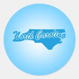 Staat North Carolina Runder Aufkleber
