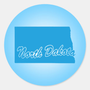 Staat North Dakota Classic Round Sticker