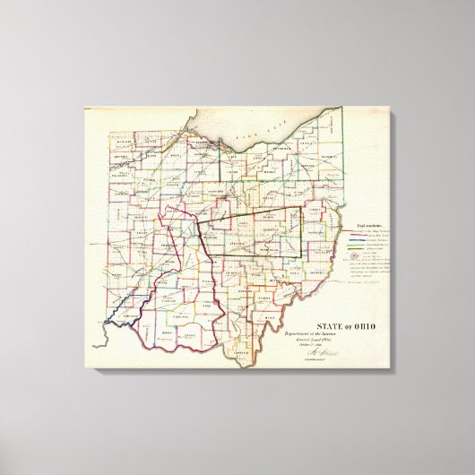 Staat Ohio Leinwanddruck (Vorderseite)