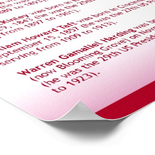 Staat Ohio, OH Poster (Ecke)