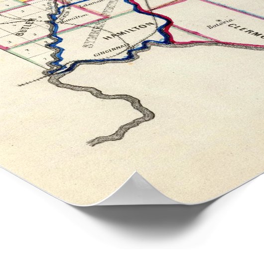 Staat Ohio Poster (Ecke)