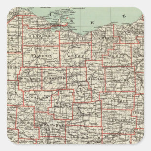 Staat Ohio Quadratischer Aufkleber
