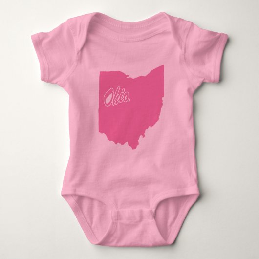 Staat Ohio Shape Baby Bodysuit Strampler (Vorderseite)