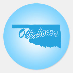 Staat Oklahoma Classic Round Sticker