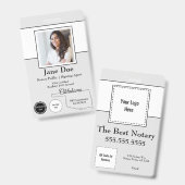 Staat Oklahoma Notary Public Abzeichen mit QR-Code Ausweis (Vorder- & Rückseite)