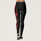 Staat Oklahoma Rose Blume Leggings (Rückseite)