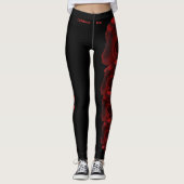 Staat Oklahoma Rose Blume Leggings (Vorderseite)