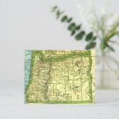 Staat Oregon Karte Postkarte (Stehend Vorderseite)