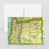 Staat Oregon Karte Postkarte (Vorne/Hinten)