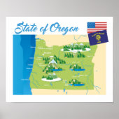 Staat Oregon Poster (Vorne)