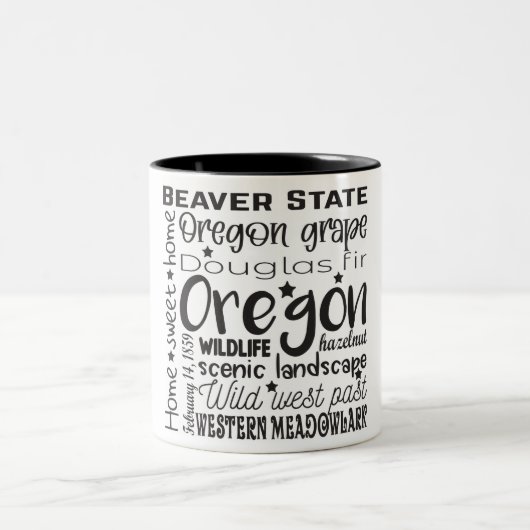 Staat/Oregon Zweifarbige Tasse (Mittel)