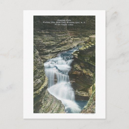 Staat Park View of Diamond Falls Postkarte (Vorderseite)