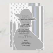 Staat-Patrol-Party Einladung (Vorne/Hinten)