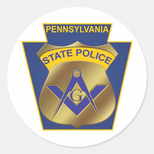 Staat Pennsylvania Runder Aufkleber (Vorderseite)