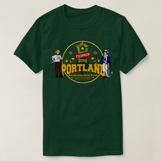 Staat Portland Maine T-Shirt (Design vorne)