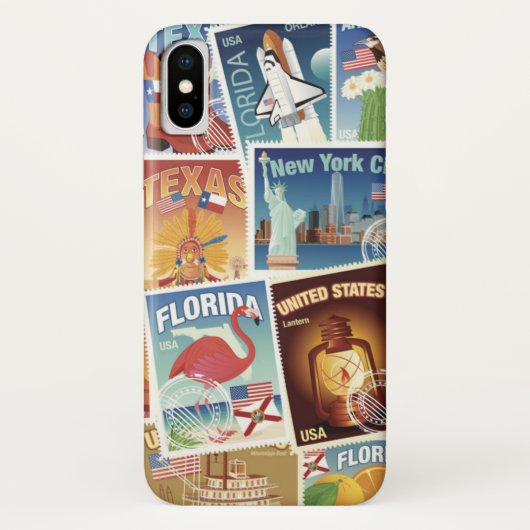 Staat-Porto-Briefmarken Case-Mate iPhone Hülle (Rückseite)