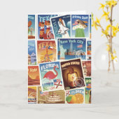 Staat-Porto-Briefmarken Karte (Gelbe Blume)