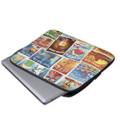 Staat-Porto-Briefmarken Laptopschutzhülle (Vorne Knopf)