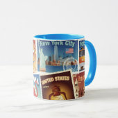 Staat-Porto-Briefmarken Tasse (VorderseiteRechts)