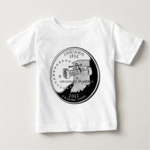 Staat Quarter of Indiana Reverse Side Imitats Baby T-shirt