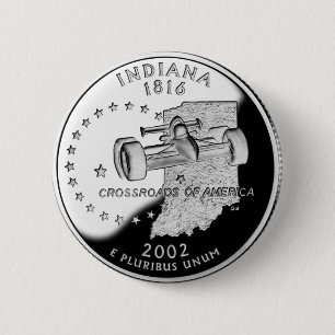 Staat Quarter of Indiana Reverse Side Imitats Button