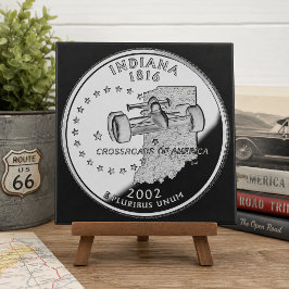 Staat Quarter of Indiana Reverse Side Imitats Fliese
