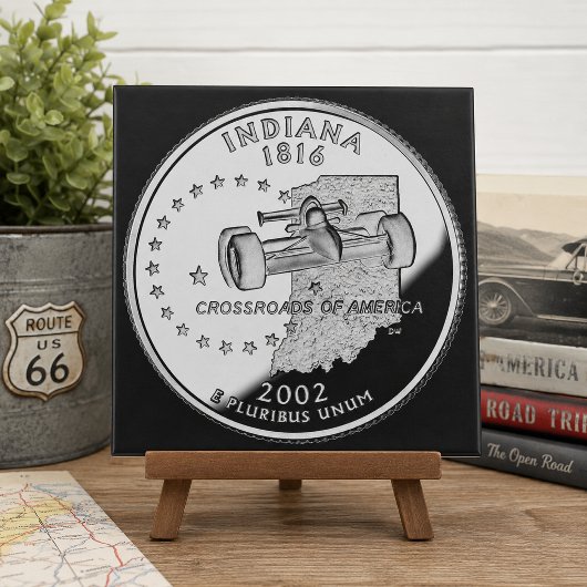 Staat Quarter of Indiana Reverse Side Imitats Fliese