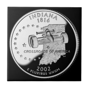 Staat Quarter of Indiana Reverse Side Imitats Fliese