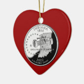 Staat Quarter of Indiana Reverse Side Imitats Keramikornament (Links)