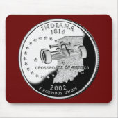 Staat Quarter of Indiana Reverse Side Imitats Mousepad (Vorne)