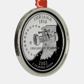 Staat Quarter of Indiana Reverse Side Imitats Ornament Aus Metall (Rechts)