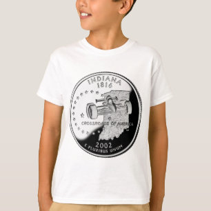Staat Quarter of Indiana Reverse Side Imitats T-Shirt