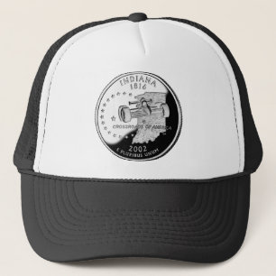 Staat Quarter of Indiana Reverse Side Imitats Truckerkappe