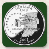 Staat Quarter of Indiana Reverse Side Imitats Untersetzer (Vorderseite)