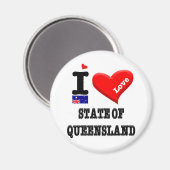 STAAT QUEENSLAND - I Liebe Magnet (Vorderseite/Rückseite)