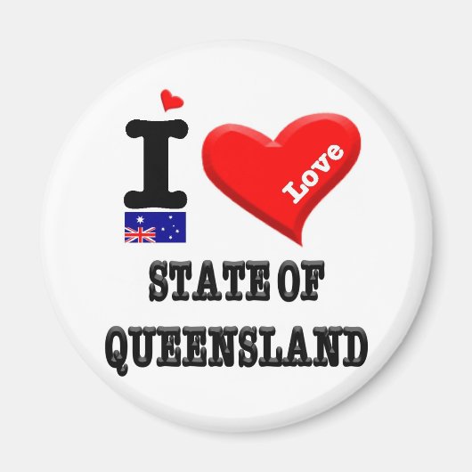 STAAT QUEENSLAND - I Liebe Magnet (Vorne)